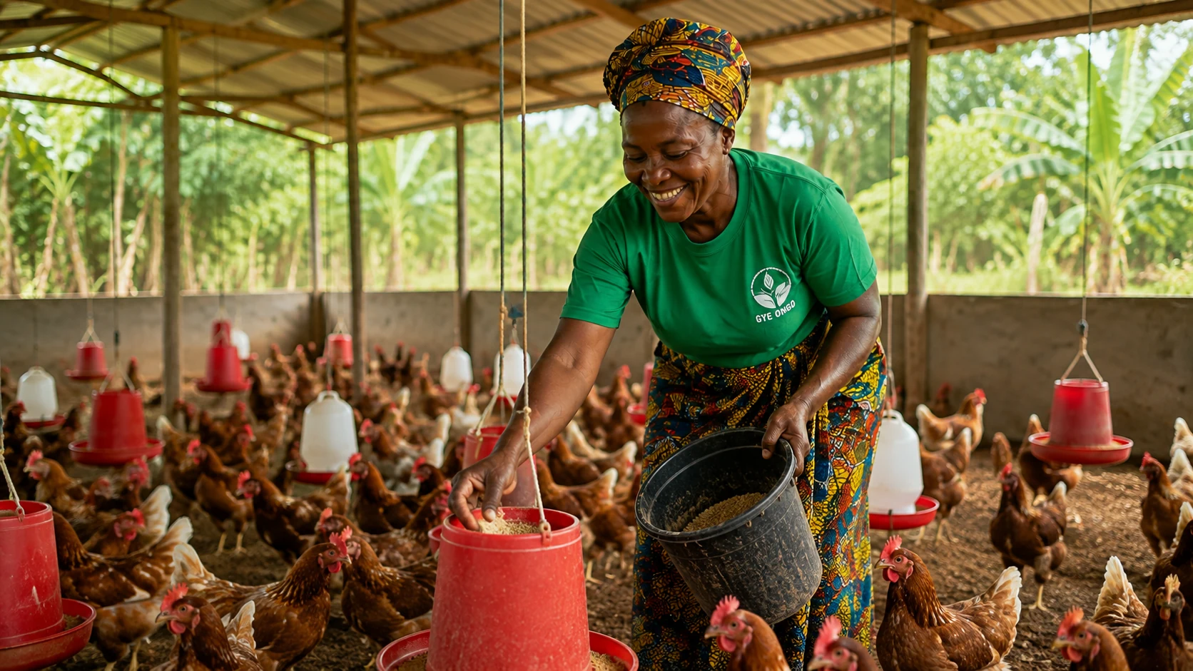 Élevage communautaire de poules